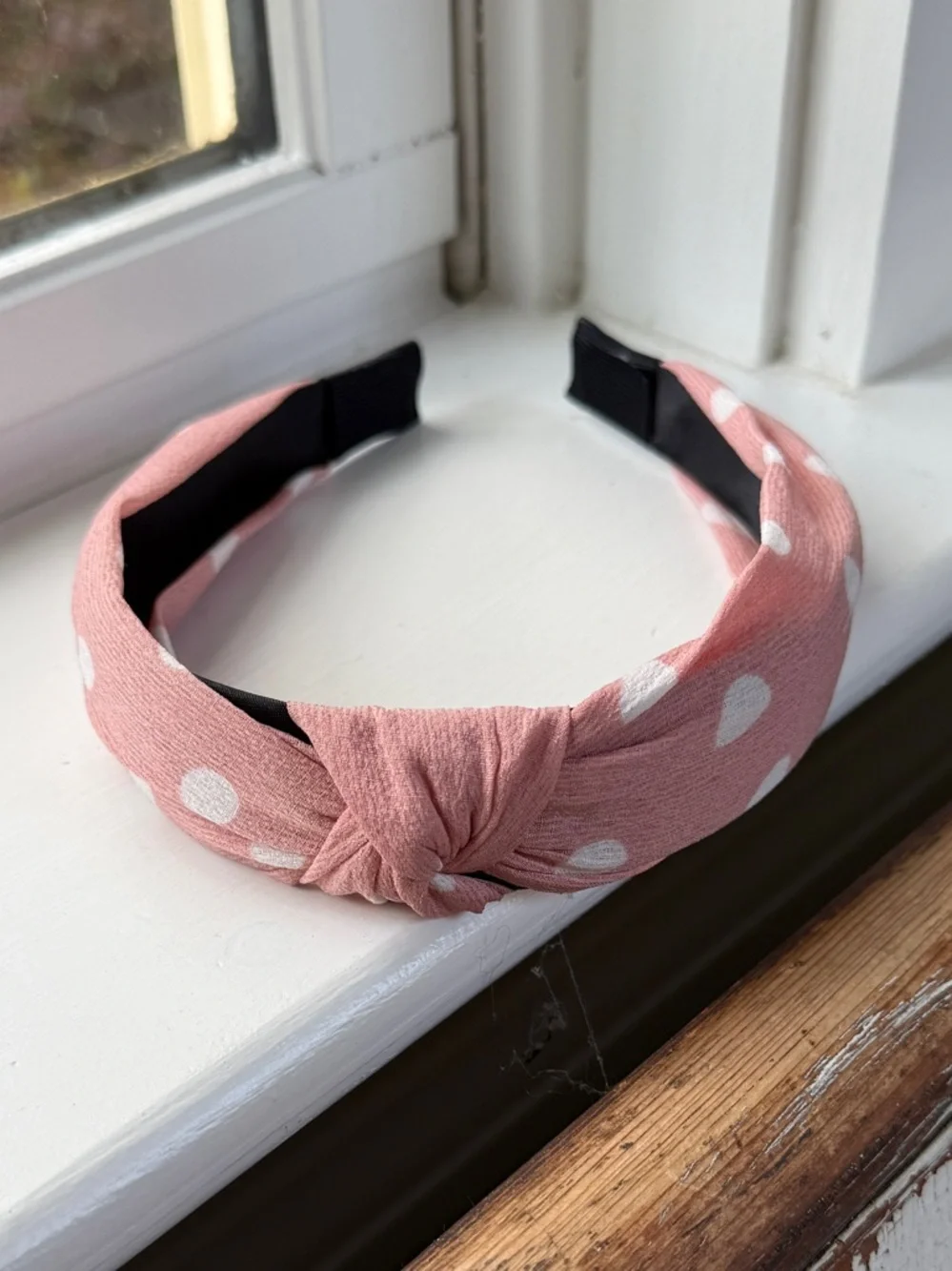 Anthropologie Pink Polk A Dot headband